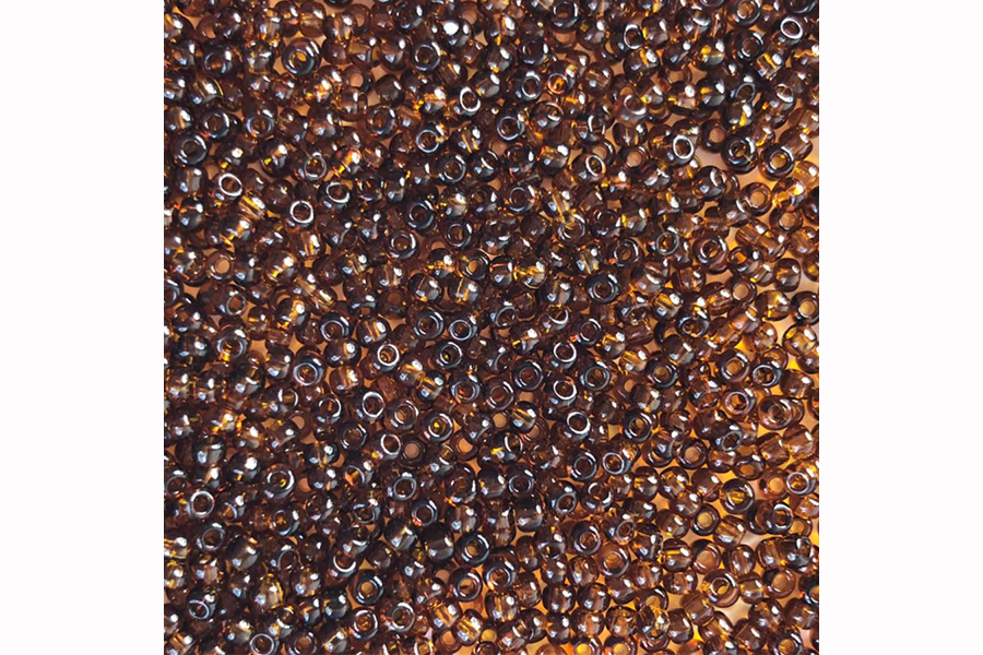 Бісер Preciosa 10110 №10 прозорий кольоровий коричневий темний 2,3 мм