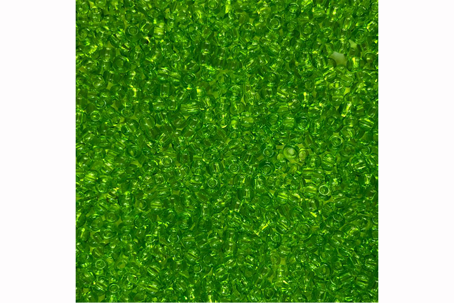 Бісер Preciosa 50220 №10 прозорий кольоровий зелений грушевий 2,3 мм