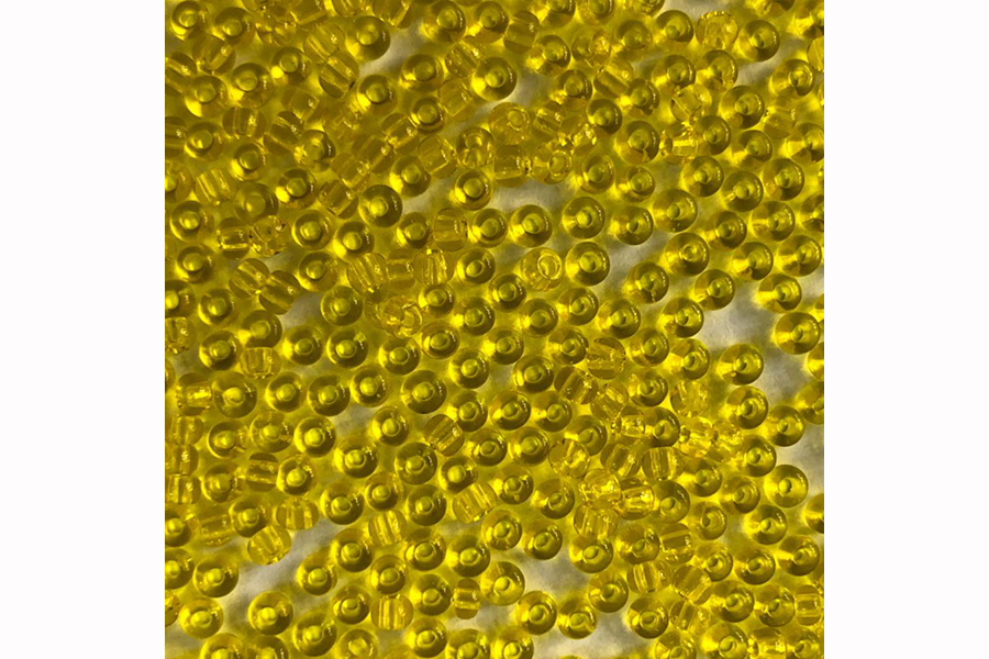 Бісер Preciosa 80010 №10 прозорий кольоровий жовтий канарейковий 2,3 мм