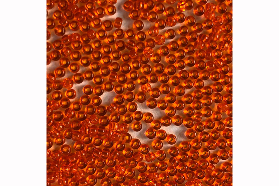 Бісер Preciosa 90000 №10 прозорий кольоровий рудий 2,3 мм