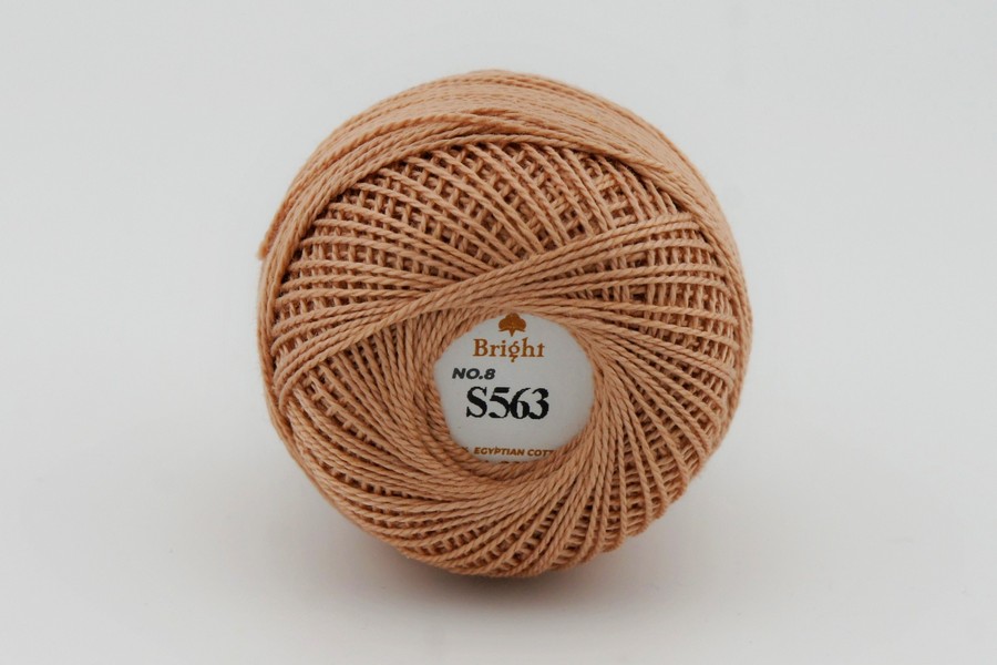Ірис нитки Bright бавовна 100% персиковий рожевий 80м(10гр) S563