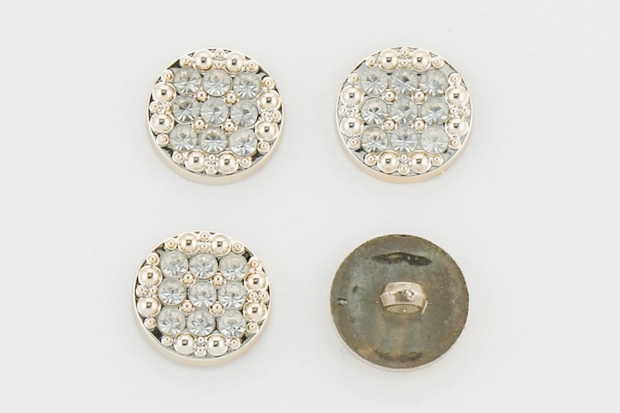 Гудзик на ніжці 21 мм Mertbutton металізований золото FR-10-02-34-gold