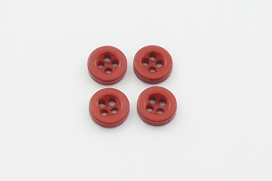 Гудзик 9 мм Mertbutton 4 отвори однотонний червоний