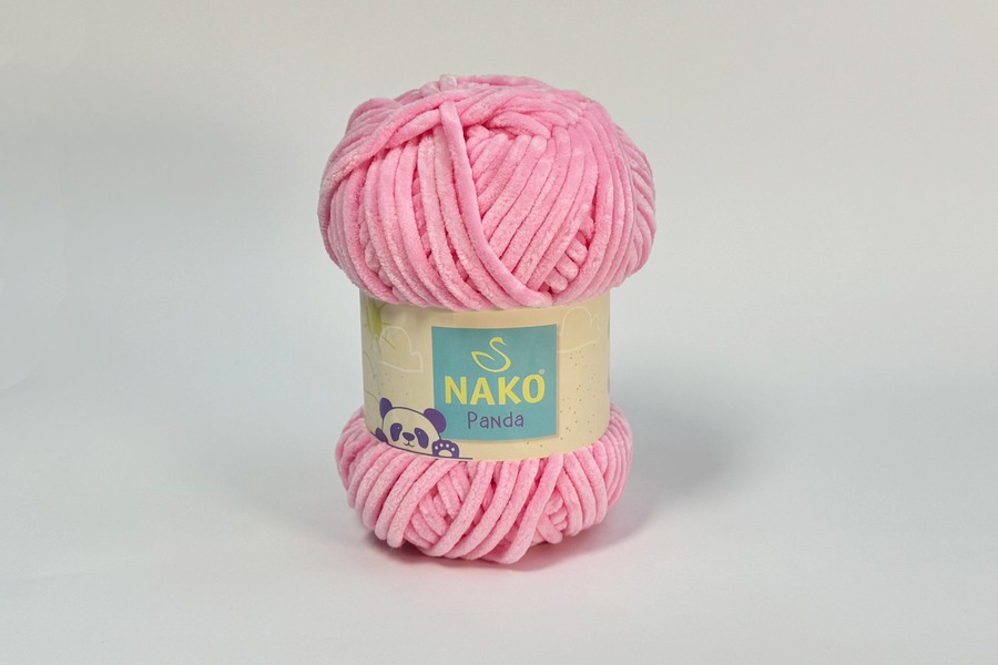 Пряжа NAKO Panda поліестер 100% рожевий 120м(100гр) 03121
