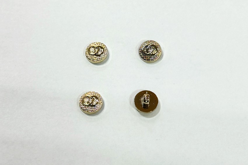 Гудзик на ніжці 15 мм Mertbutton металізований