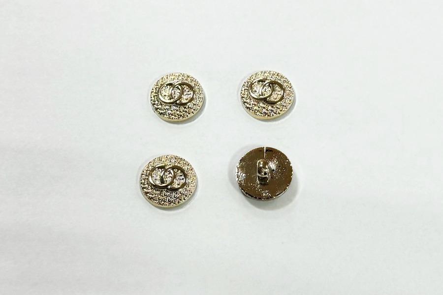 Гудзик на ніжці 17 мм Mertbutton металізований BR-655-28-gold