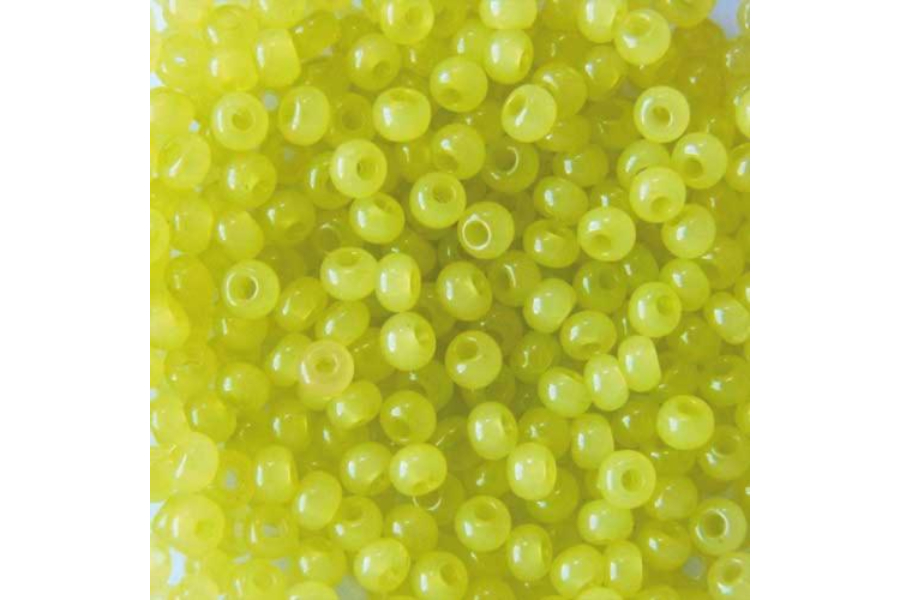 Бісер Preciosa 02153 №10 алебастр сольгель салатовий яскравий 2,3 мм
