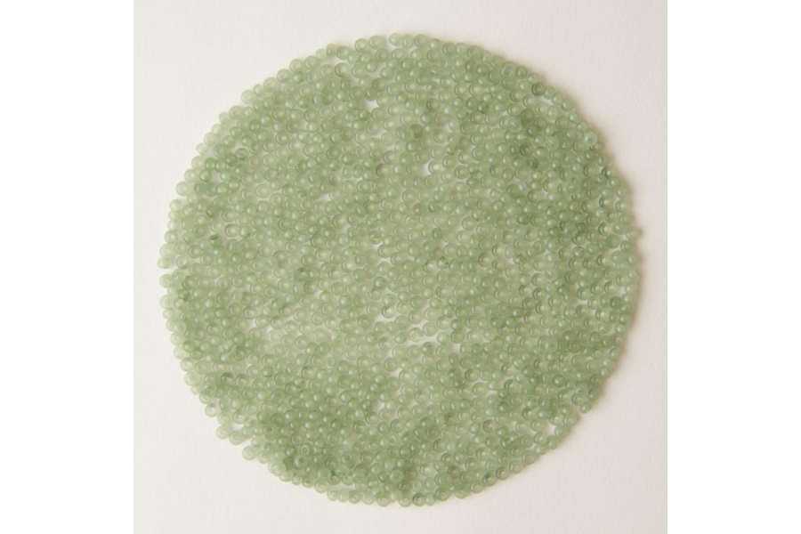 Бісер Preciosa 02163 №10 алебастр сольгель зелений світлий 2,3 мм
