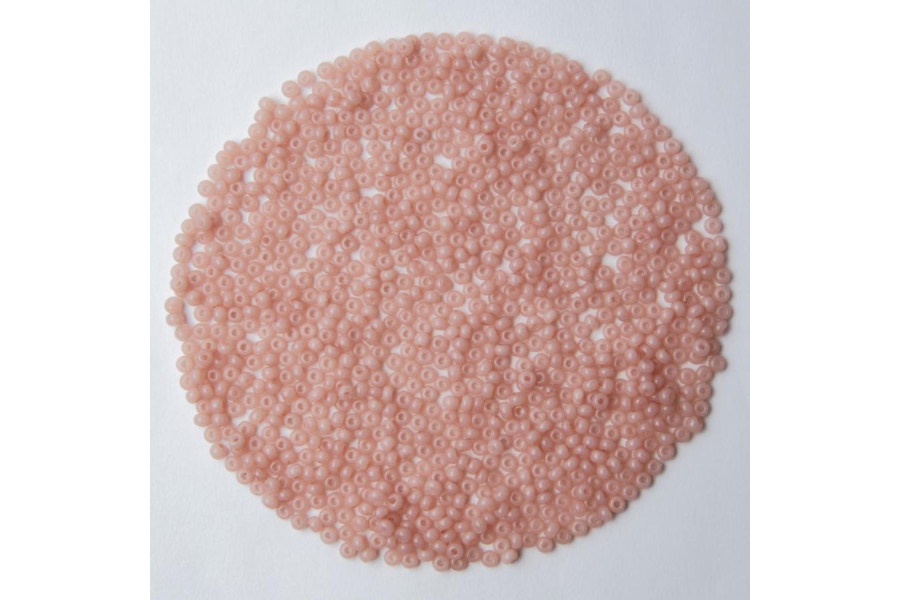 Бісер Preciosa 02111 №10 алебастр сольгель персиковий рожевий 2,3 мм