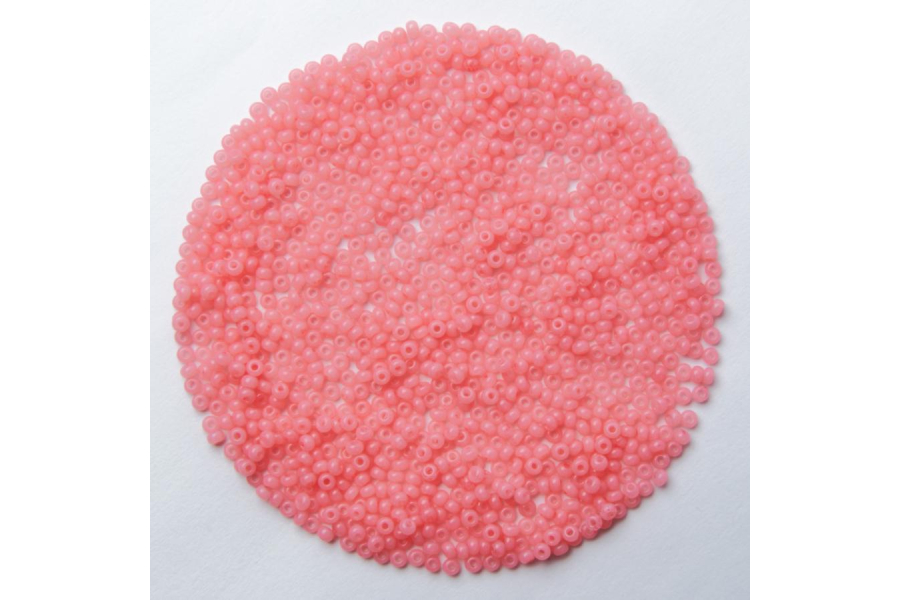 Бісер Preciosa 02291 №10 алебастр сольгель рожевий темний 2,3 мм