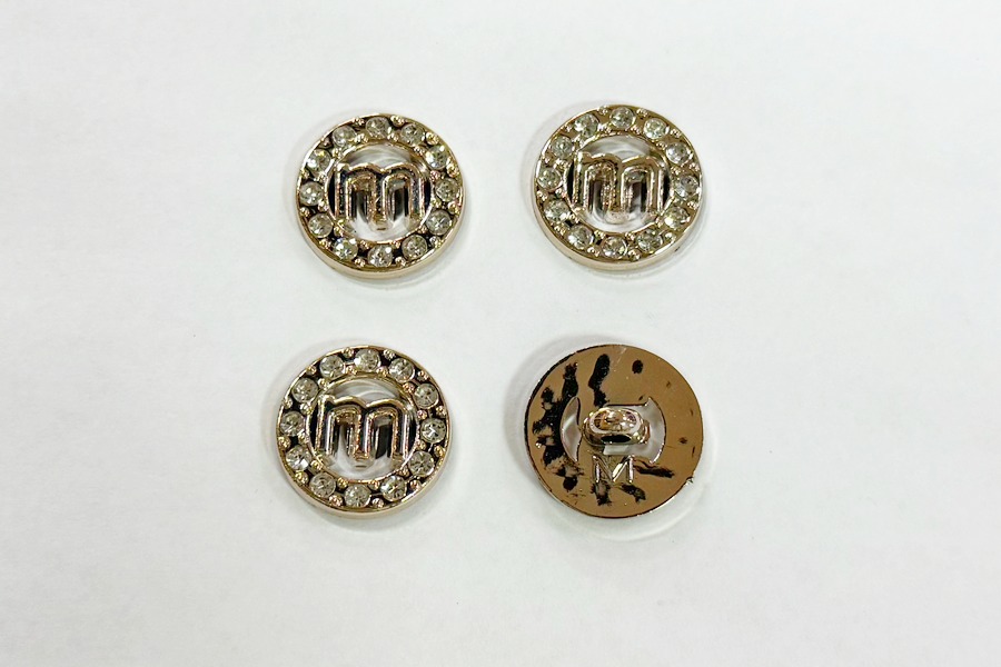 Гудзик на ніжці 20 мм Mertbutton металізований золото BR-663-34-gold