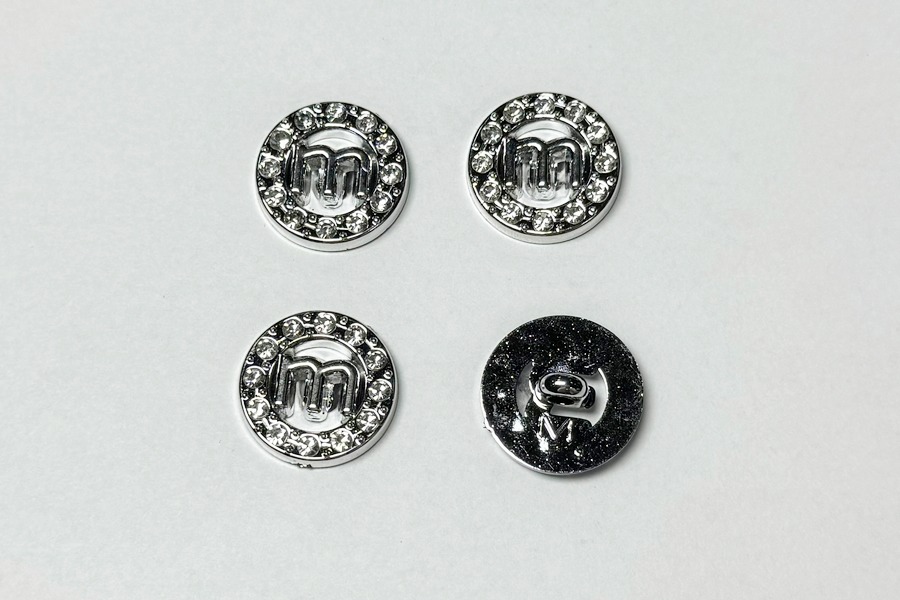 Гудзик на ніжці 20 мм Mertbutton металізований срібло BR-663-34-silver