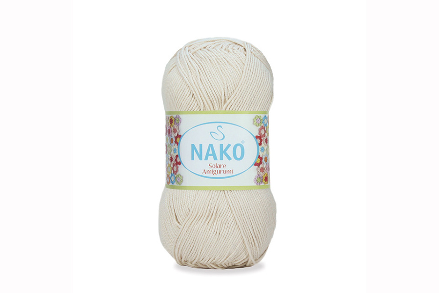 Пряжа NAKO Solare amigurumi бавовна 100% рожевий молочний 270м(100гр) 10889