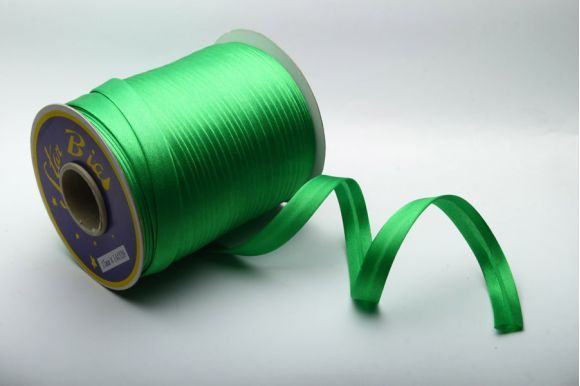 Бейка 16 мм MH сатинова (атласна), підвернута зелений