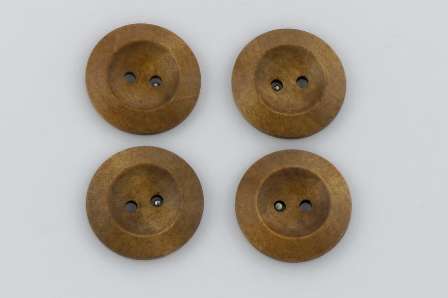 Гудзик 28 мм Mertbutton 2 отвори під дерево койот