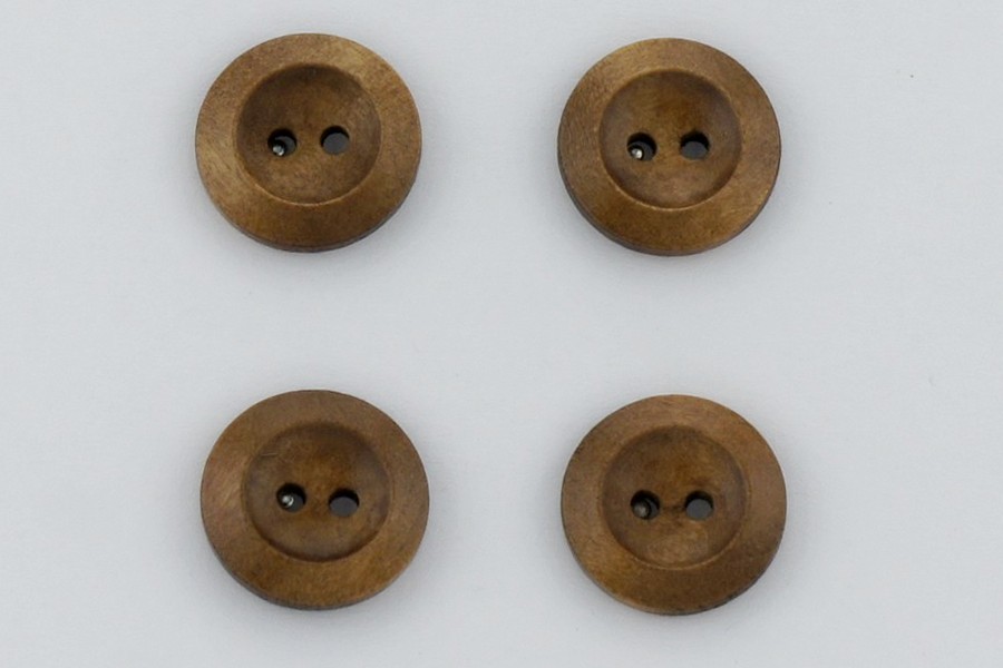 Гудзик 18 мм Mertbutton 2 отвори під дерево койот