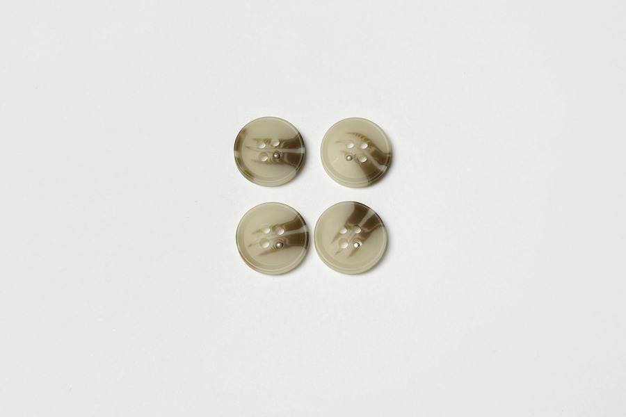 Гудзик Mertbutton класичний бежевий сірий 18 мм 4 отвори