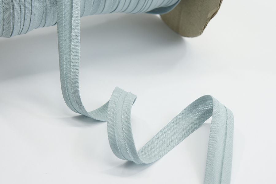 Бейка 16 мм матова, підвернута блакитний сірий