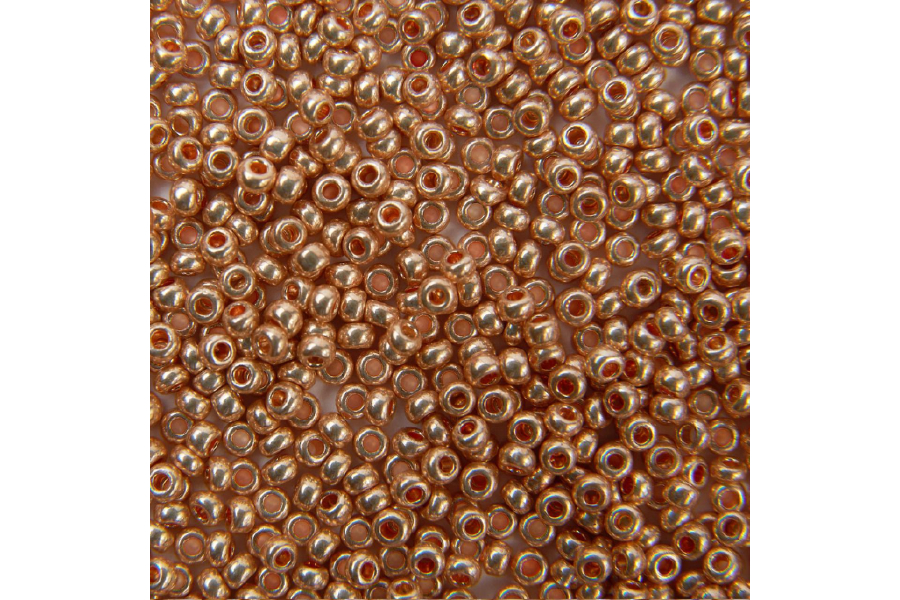 Бісер Preciosa 18184 №10 непрозорий сольгель персиковий рудий 2,3 мм