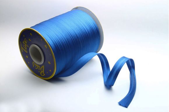 Бейка 16 мм MH сатинова (атласна), підвернута електрик яскравий