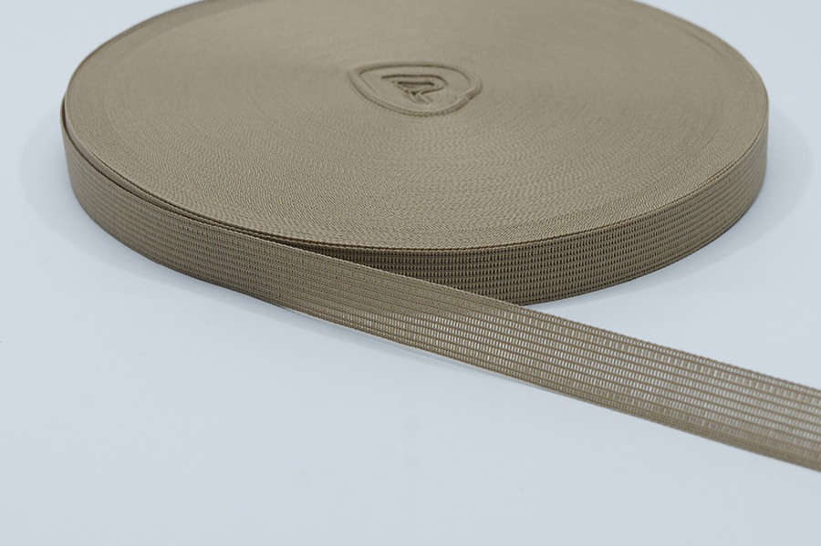 Тасьма 15 мм Лента в'язана бежевий золотистий 4-537-442014