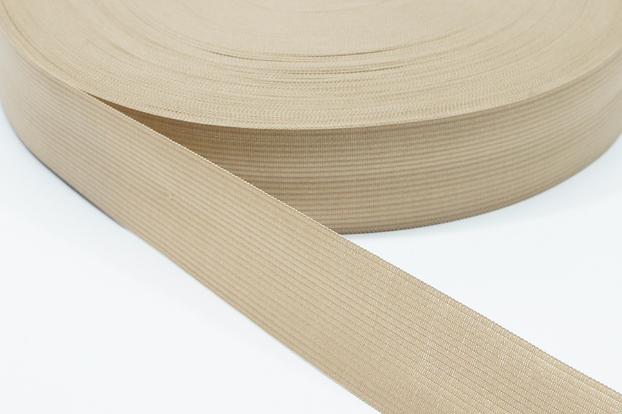 Тасьма 32 мм в'язана бежевий золотистий 7-671-442014