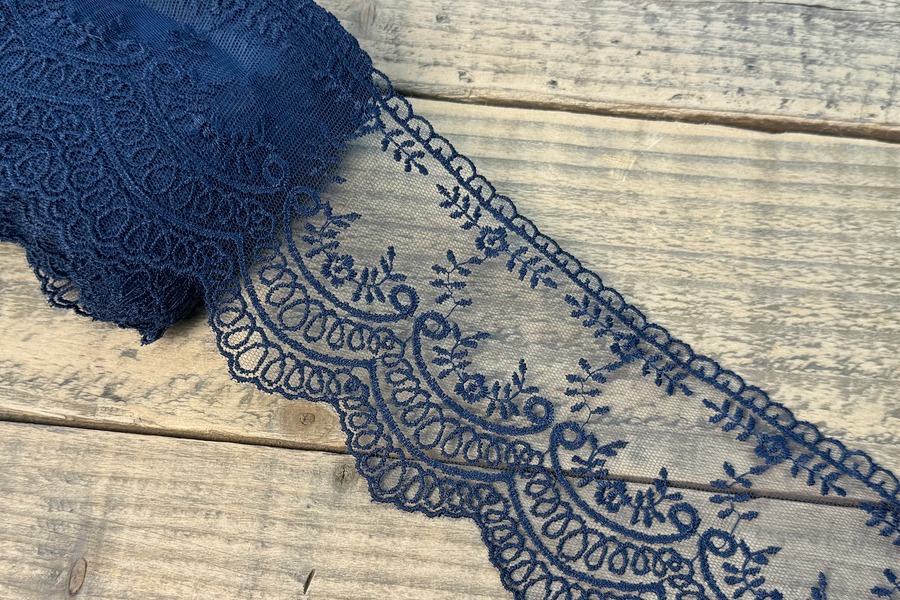 Мереживо блюмарин 100 мм SinemBro синій темний 8BE1158Z-100-0158