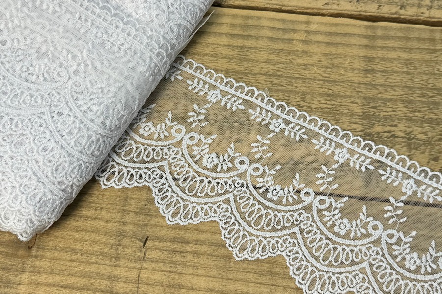 Мереживо блюмарин 100 мм SinemBro білий 8BE1158Z-100-9999