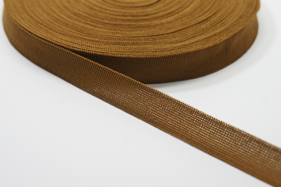 Тасьма 18 мм в'язана золотистий коричневий