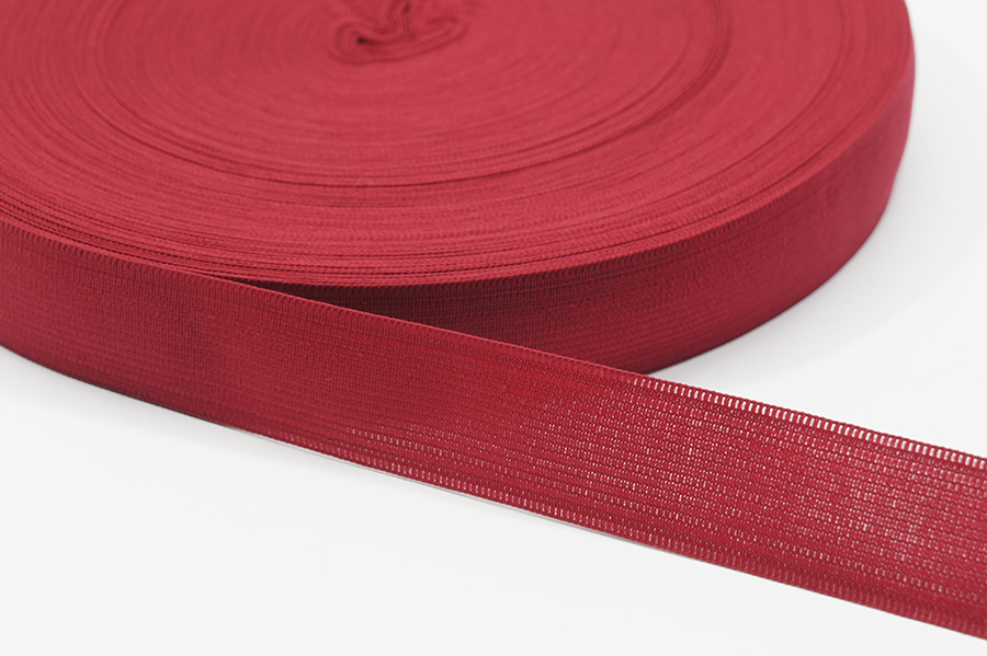 Тасьма 23 мм Лента в'язана рожевий темний 9-2023-334021