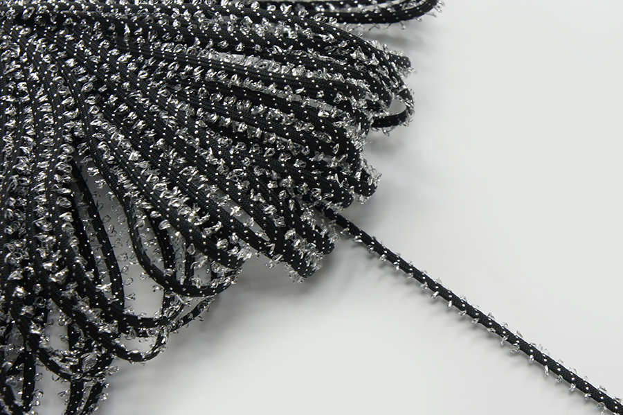 Шнур 2 мм оздоблювальний з люрексом Лента срібло 3-2198-000с