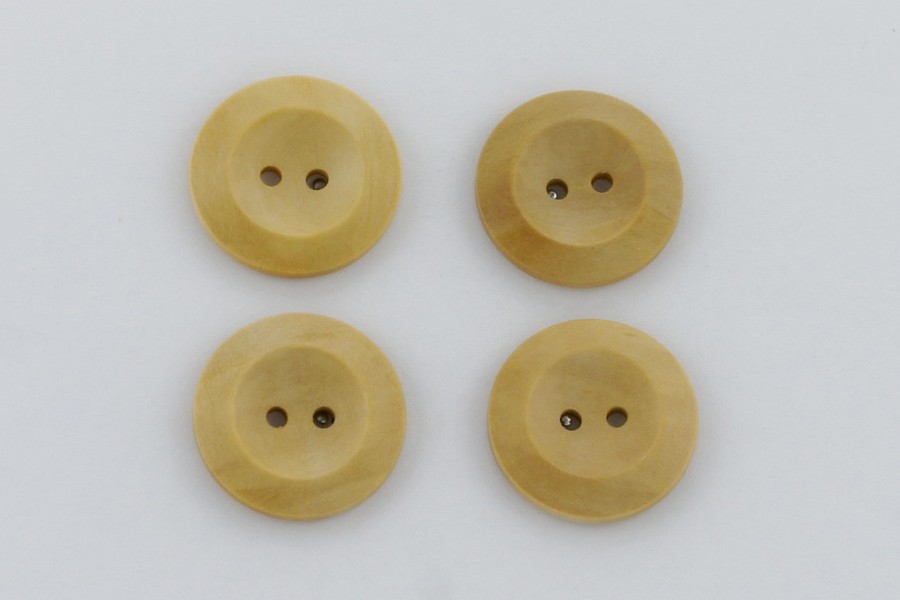 Гудзик 25 мм Mertbutton 2 отвори під дерево персиковий блідий