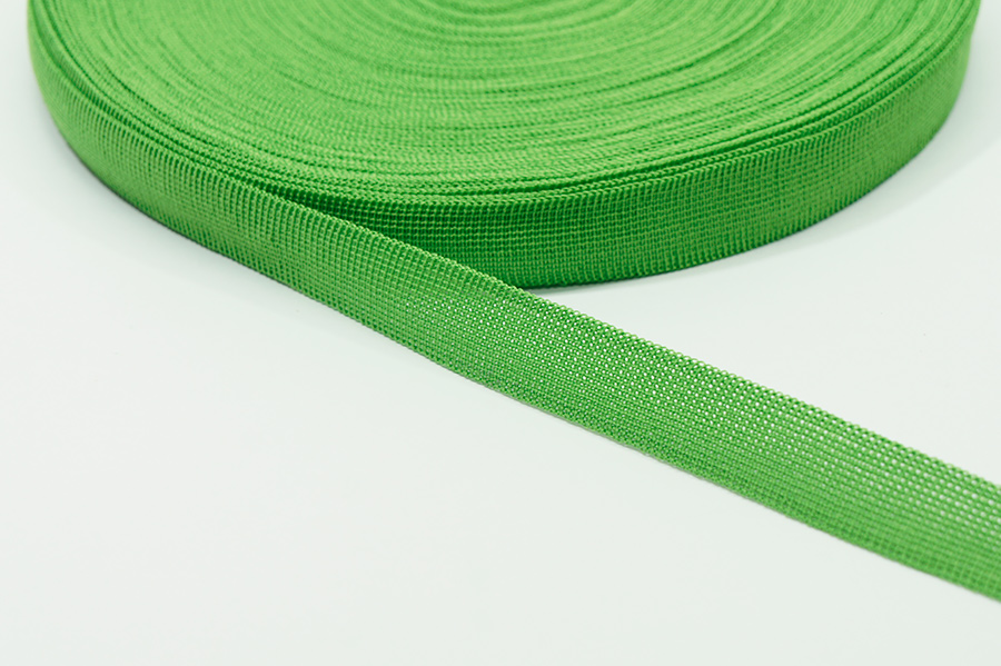 Тасьма 18 мм Лента в'язана зелений світлий