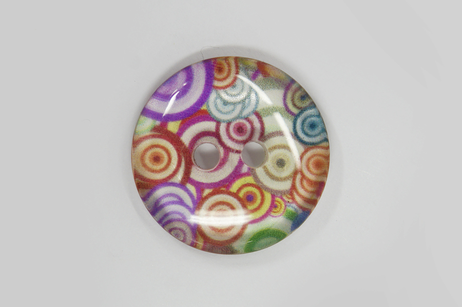 Гудзик 25 мм Mertbutton 2 отвори з принтом різнокольоровий СВ-042-40-777