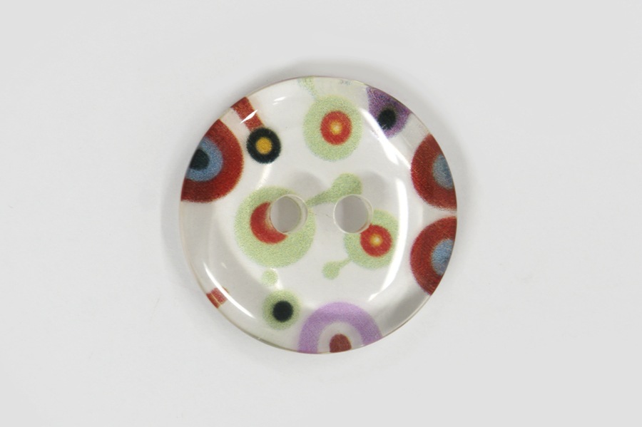 Гудзик 25 мм Mertbutton 2 отвори з принтом різнокольоровий СВ-005-40-777