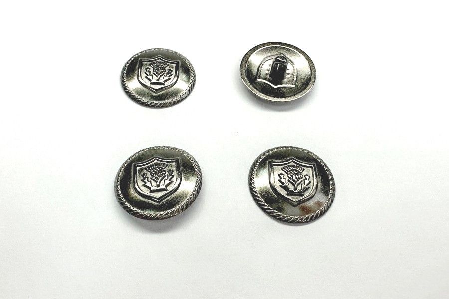 Гудзик на ніжці 15 мм Mertbutton нікель чорний SMB-405