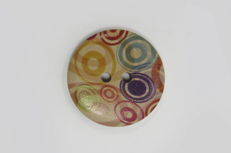 Гудзик 25 мм Mertbutton 2 отвори з принтом різнокольоровий ТВ-029-40-777