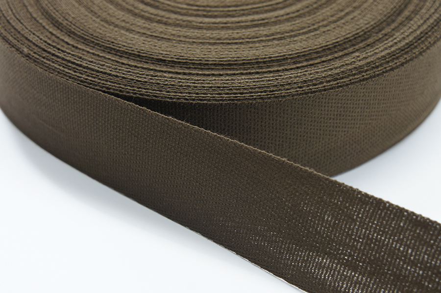 Стрічка кіперна 35 мм Лента коричневий темний