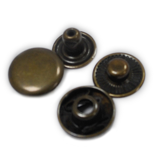 Кнопка 15 мм Alfa NS New Star пробивна стара латунь