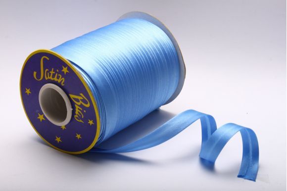 Бейка 16 мм MH сатинова (атласна), підвернута блакитний світлий 8116-6108-1112