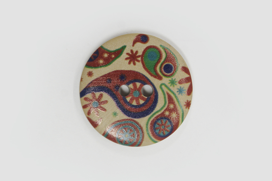 Гудзик 28 мм Mertbutton 2 отвори з принтом різнокольоровий ТВ-048-44-777