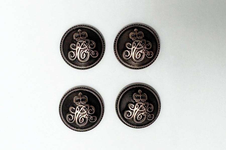 Гудзик на ніжці 25 мм Mertbutton металізований мідь 257е