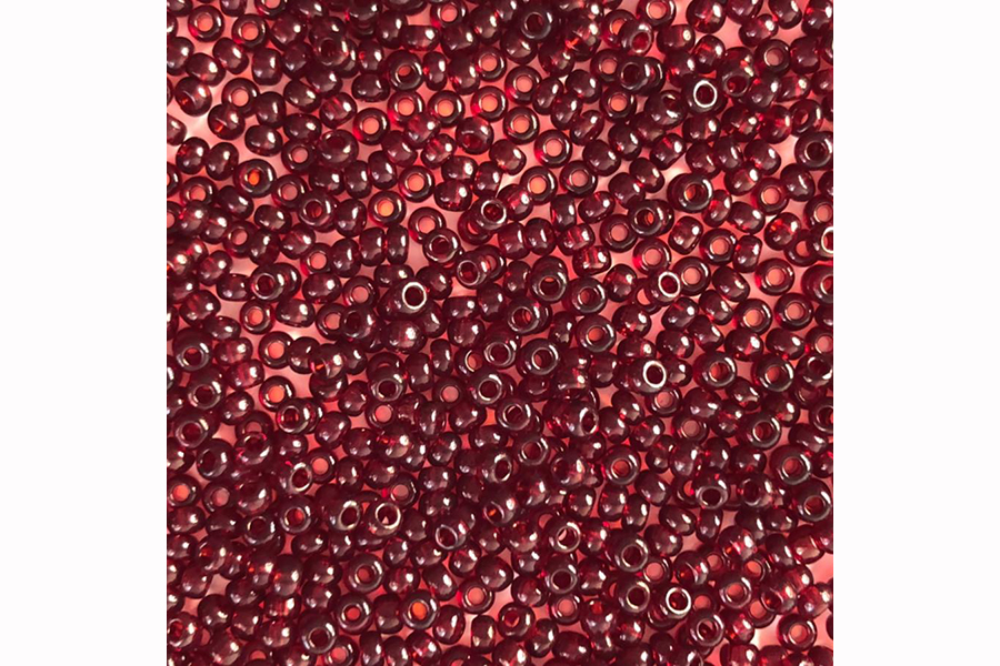 Бісер Preciosa 90120 №10 прозорий кольоровий бордовий коричневий 2,3 мм