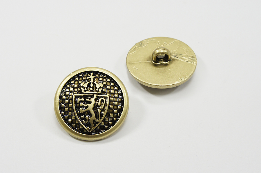 Гудзик на ніжці 28 мм Mertbutton металізований золото 11-04