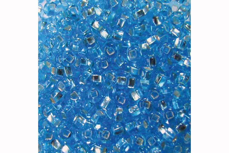 Бісер Preciosa 67010 №10 прозорий срібляста серединка блакитний яскравий 2,3 мм