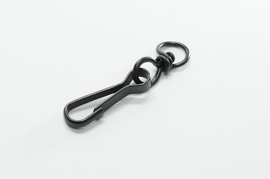 Карабін 40 мм з кільцем 10 мм Castiglioni простий, з кільцем оксид чорний