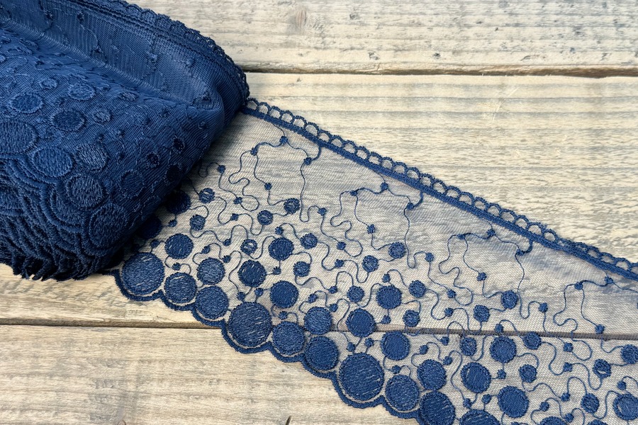 Мереживо блюмарин 105 мм SinemBro синій темний