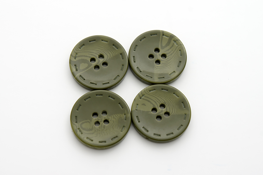 Гудзик 28 мм Mertbutton 4 отвори класичний хакі