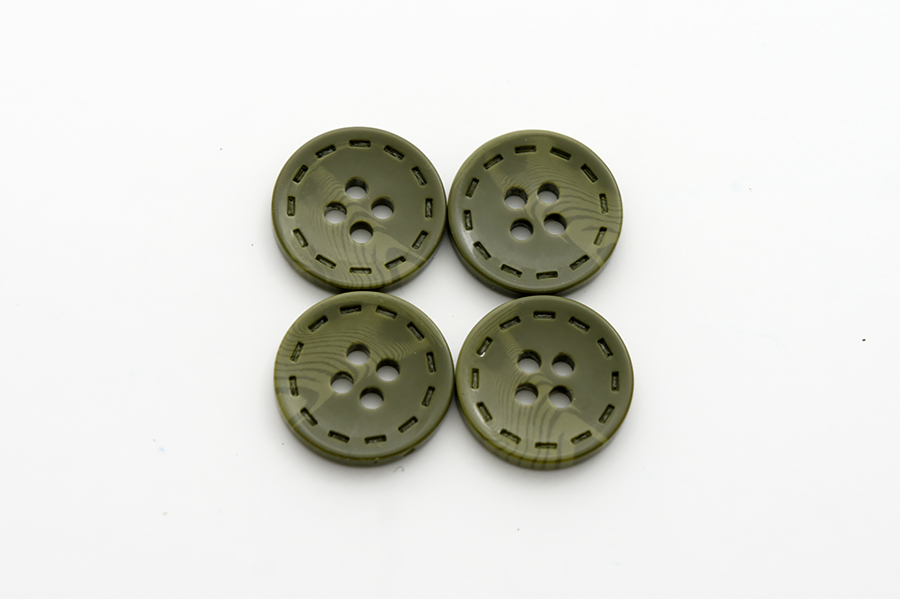 Гудзик 23 мм Mertbutton 4 отвори класичний хакі