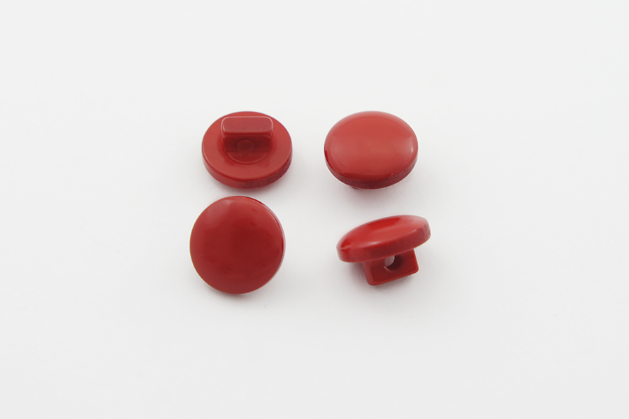 Гудзик на ніжці 11 мм Mertbutton однотонний червоний